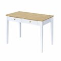 Back2Basics 30 in. Oak Top Cottage White Desk with 2 Drawers BA3116589